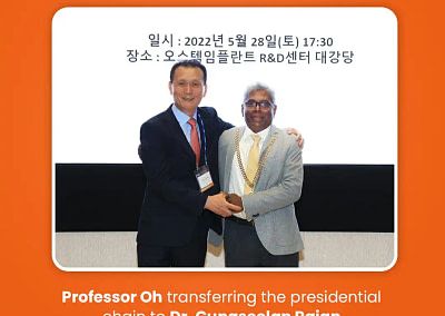 Dr Gunaseelan Rajan has taken over as President, Asian Association of Oral and Maxillofacial Surgeons
